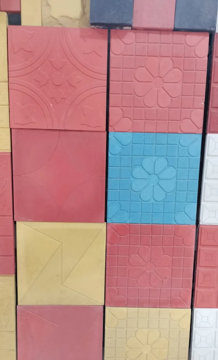 Parking tile colour range on display at the Dhaka yard