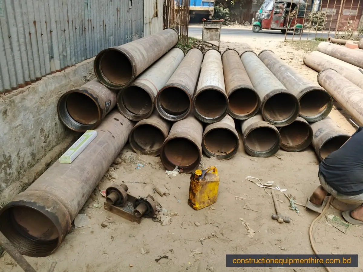 Steel casing pipes for bored piling